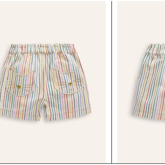 Mini Boden Multicolor Striped Kids Shorts - Picture 2 of 7